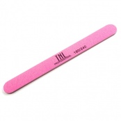 Пилка TNL для ногтей узкая 180/240 высокое качество (розовая) (пластиковая основа)