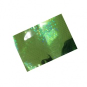 Фольга цветная (переводная), зеленая с голограф.звездами, 1 метр № 88