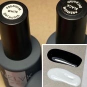Гель-лак черный (Black gel polish premium) Nelak de lux, 8 мл