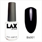 Гель-лак "LAX" #BS001 (черный), 8 мл