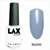 Гель-лак "LAX" #BS006 (холодный ярко белый), 8 мл