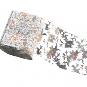 Фольга цветная (переводная), голографические цветы, 1 метр, № 123