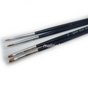 Набор кистей для геля и дизайна № 4 (4шт) Unioy высокое качество (черные ручки)