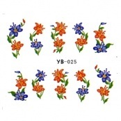 Переводные наклейки "цветы" № YB025
