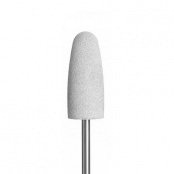 Фреза полировщик силиконовый (цилиндр закругленный большой, грубый абразив). светло-серый, 10 мм