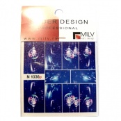 Наклейка для ногтей переводная "МILV" (водный фотодизайн), новогодняя №13