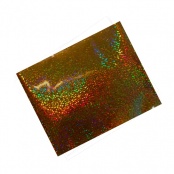 Фольга цветная (переводная) - золото с голографическим рисунком, 1 метр, № 30