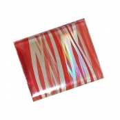 Фольга цветная (переводная) - красная зебра с голографическим рисунком, 1 метр, № 53
