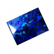 Фольга цветная (переводная) - синяя с голографическим рисунком, 1 метр, № 59