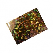 Фольга цветная (переводная) - золото с голографическим рисунком, 1 метр, № 60