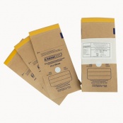 Пакет бумажный Крафт "КлиниПак" 75*150 мм, для стерилизации инструментов (самозаклеивающийся, универсальный) с индикатором, уп/100 шт.