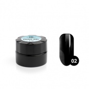 Гель-краска для дизайна ногтей TNL №02 (черная), 6 мл.