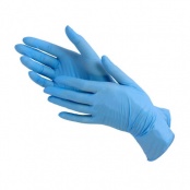 Перчатки неопудренные нитриловые, размер L (голубые), уп/3 пары